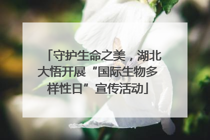 守护生命之美，湖北大悟开展“国际生物多样性日”宣传活动