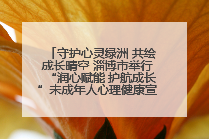 守护心灵绿洲 共绘成长晴空 淄博市举行“润心赋能 护航成长”未成年人心理健康宣传教育主题活动