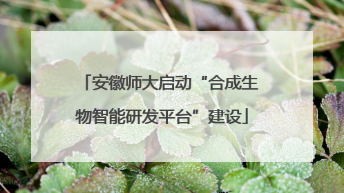 安徽师大启动“合成生物智能研发平台”建设