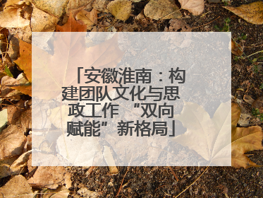 安徽淮南：构建团队文化与思政工作 “双向赋能”新格局