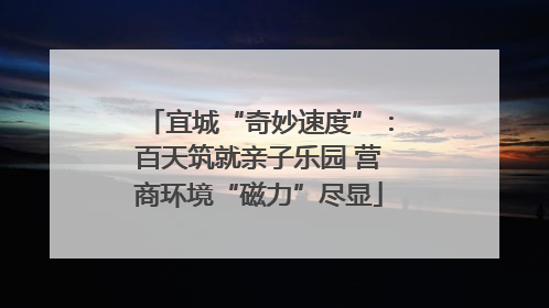 宜城“奇妙速度”：百天筑就亲子乐园 营商环境“磁力”尽显
