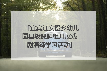 宜宾江安橙乡幼儿园县级课题组开展戏剧演绎学习活动