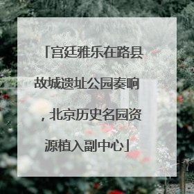 宫廷雅乐在路县故城遗址公园奏响，北京历史名园资源植入副中心