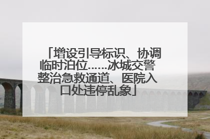 增设引导标识、协调临时泊位……冰城交警整治急救通道、医院入口处违停乱象