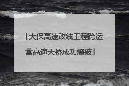 大保高速改线工程跨运营高速天桥成功爆破