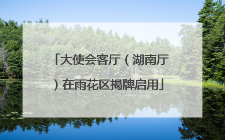 大使会客厅（湖南厅）在雨花区揭牌启用