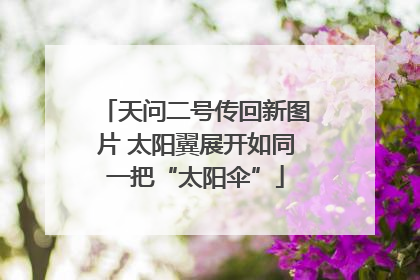天问二号传回新图片 太阳翼展开如同一把“太阳伞”