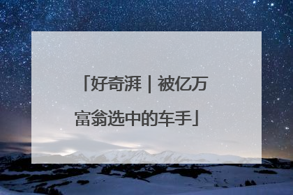 好奇湃｜被亿万富翁选中的车手