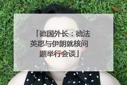 德国外长：德法英愿与伊朗就核问题举行会谈