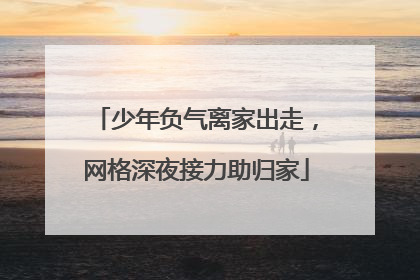 少年负气离家出走，网格深夜接力助归家