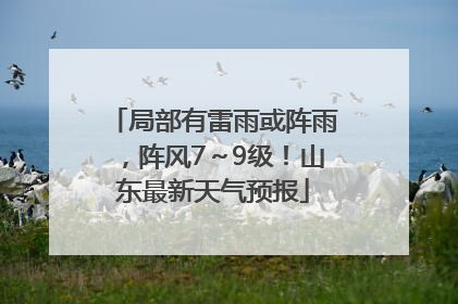 局部有雷雨或阵雨，阵风7～9级！山东最新天气预报