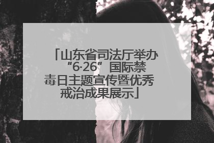 山东省司法厅举办“6·26”国际禁毒日主题宣传暨优秀戒治成果展示