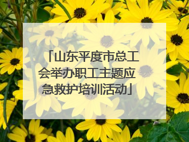 山东平度市总工会举办职工主题应急救护培训活动