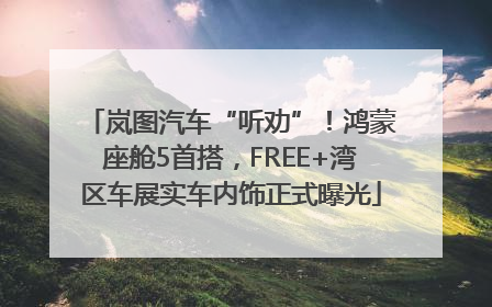 岚图汽车“听劝”！鸿蒙座舱5首搭，FREE+湾区车展实车内饰正式曝光