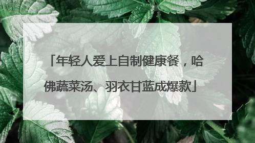 年轻人爱上自制健康餐，哈佛蔬菜汤、羽衣甘蓝成爆款