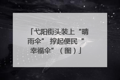 弋阳街头装上“晴雨伞” 撑起便民“幸福伞”（图）