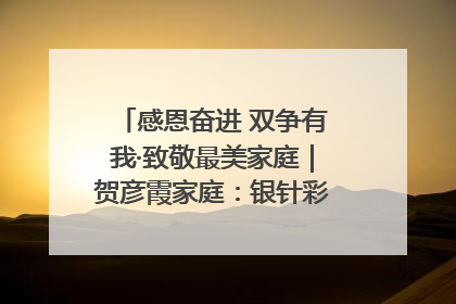 感恩奋进 双争有我·致敬最美家庭｜贺彦霞家庭：银针彩线绣出好日子