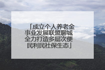 成立个人养老金事业发展联盟聊城全力打造多层次便民利民社保生态