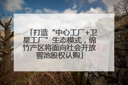 打造“中心工厂+卫星工厂”生态模式，绵竹产区将面向社会开放窖池股权认购