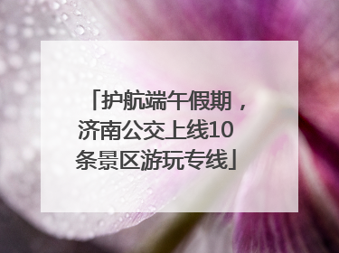 护航端午假期，济南公交上线10条景区游玩专线
