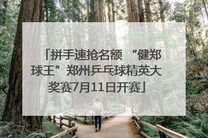 拼手速抢名额 “健郑球王”郑州乒乓球精英大奖赛7月11日开赛