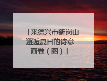 来德兴市新岗山 邂逅夏日的诗意画卷（图）
