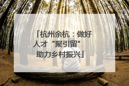 杭州余杭：做好人才“聚引留” 助力乡村振兴