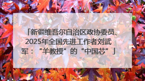 新疆维吾尔自治区政协委员、2025年全国先进工作者刘武军：“羊教授”的“中国芯”