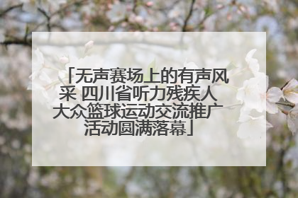 无声赛场上的有声风采 四川省听力残疾人大众篮球运动交流推广活动圆满落幕
