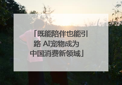 既能陪伴也能引路 AI宠物成为中国消费新领域