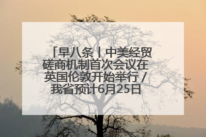 早八条丨中美经贸磋商机制首次会议在英国伦敦开始举行／我省预计6月25日公布高考成绩与录取最低控制分数线