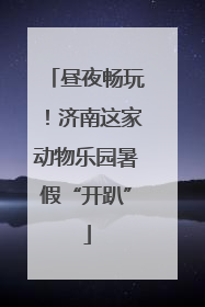昼夜畅玩！济南这家动物乐园暑假“开趴”