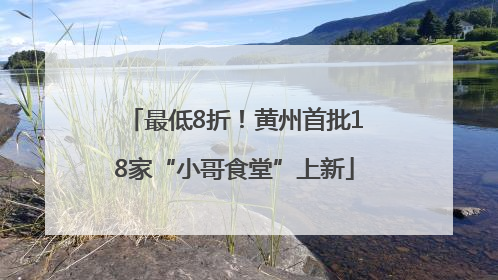 最低8折！黄州首批18家“小哥食堂”上新