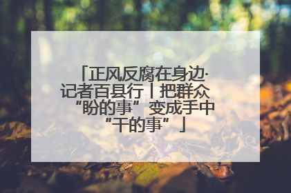 正风反腐在身边·记者百县行丨把群众“盼的事”变成手中“干的事”