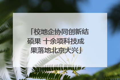 校地企协同创新结硕果 十余项科技成果落地北京大兴