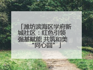 潍坊滨海区学府新城社区：红色引领 强基赋能 共筑和美“同心圆”