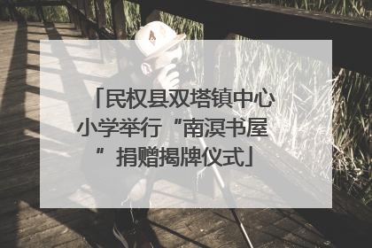民权县双塔镇中心小学举行“南溟书屋”捐赠揭牌仪式