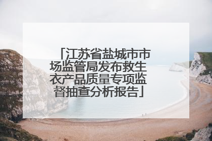 江苏省盐城市市场监管局发布救生衣产品质量专项监督抽查分析报告