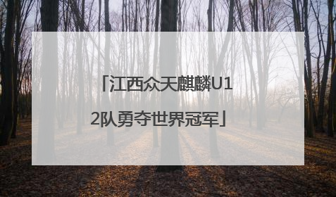 江西众天麒麟U12队勇夺世界冠军