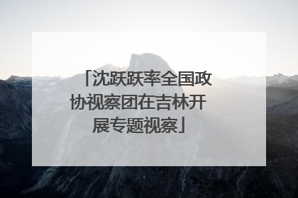 沈跃跃率全国政协视察团在吉林开展专题视察