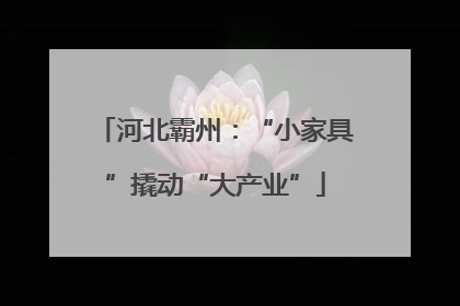 河北霸州：“小家具”撬动“大产业”
