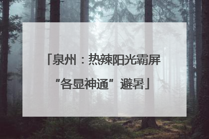 泉州：热辣阳光霸屏 “各显神通”避暑