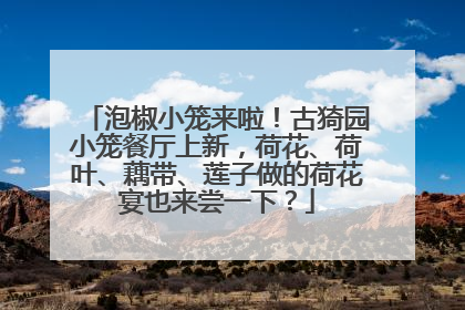 泡椒小笼来啦！古猗园小笼餐厅上新，荷花、荷叶、藕带、莲子做的荷花宴也来尝一下？