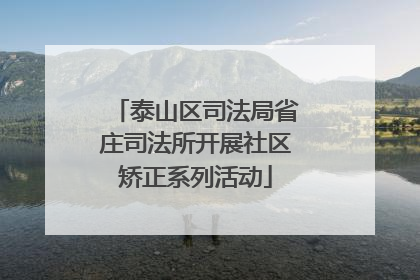 泰山区司法局省庄司法所开展社区矫正系列活动