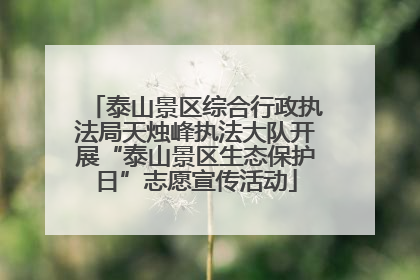 泰山景区综合行政执法局天烛峰执法大队开展“泰山景区生态保护日”志愿宣传活动