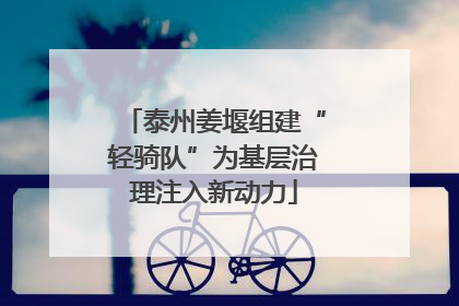 泰州姜堰组建“轻骑队”为基层治理注入新动力