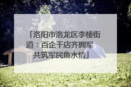 洛阳市洛龙区李楼街道：百企千店齐拥军 共筑军民鱼水情