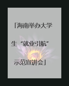 海南举办大学生“就业引航”示范宣讲会