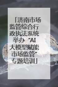 济南市场监管综合行政执法系统举办“AI大模型赋能市场监管”专题培训