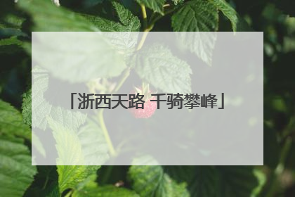 浙西天路 千骑攀峰